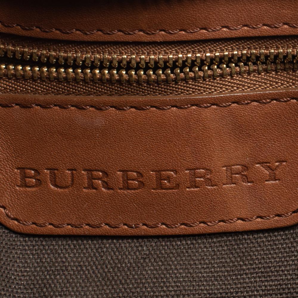 Burberry Brown Smoke Check PVC and Leather Hartham Crossbody Bag 7