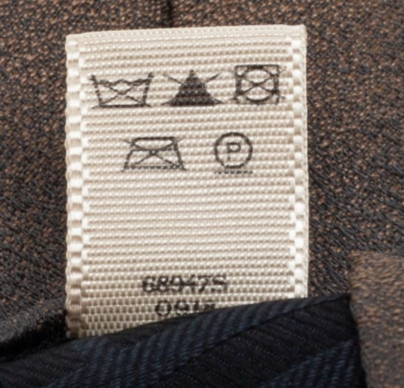 Men's Burberry Brown Striped Silk Tie For Sale