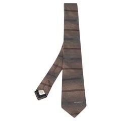 Cravatta in seta a righe marrone Burberry