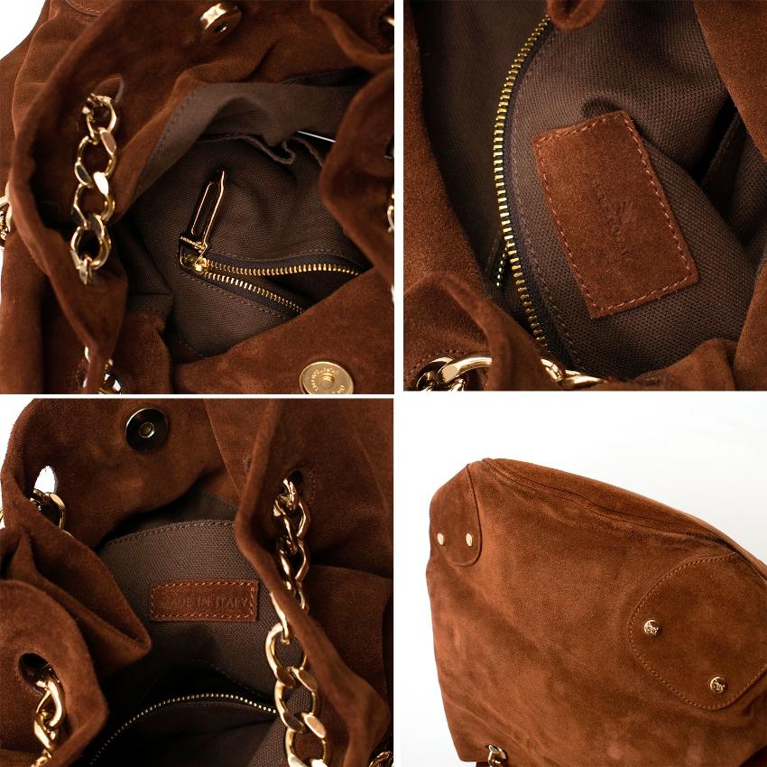 Burberry Brown Suede Bucket Bag  5