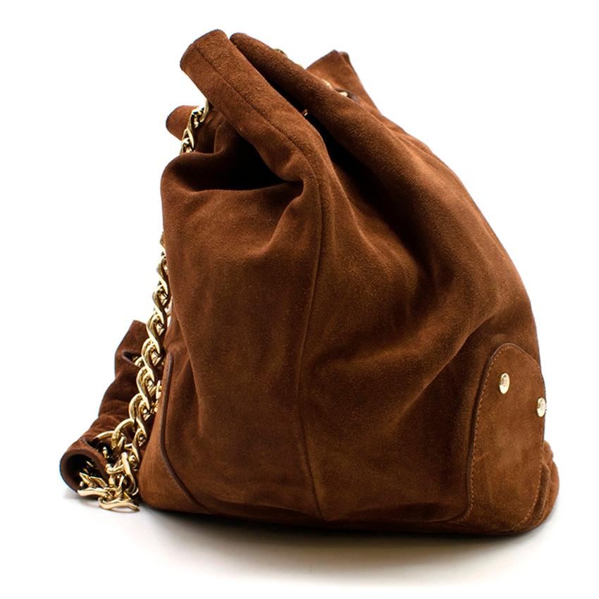 Burberry Brown Suede Bucket Bag  In Good Condition In London, GB