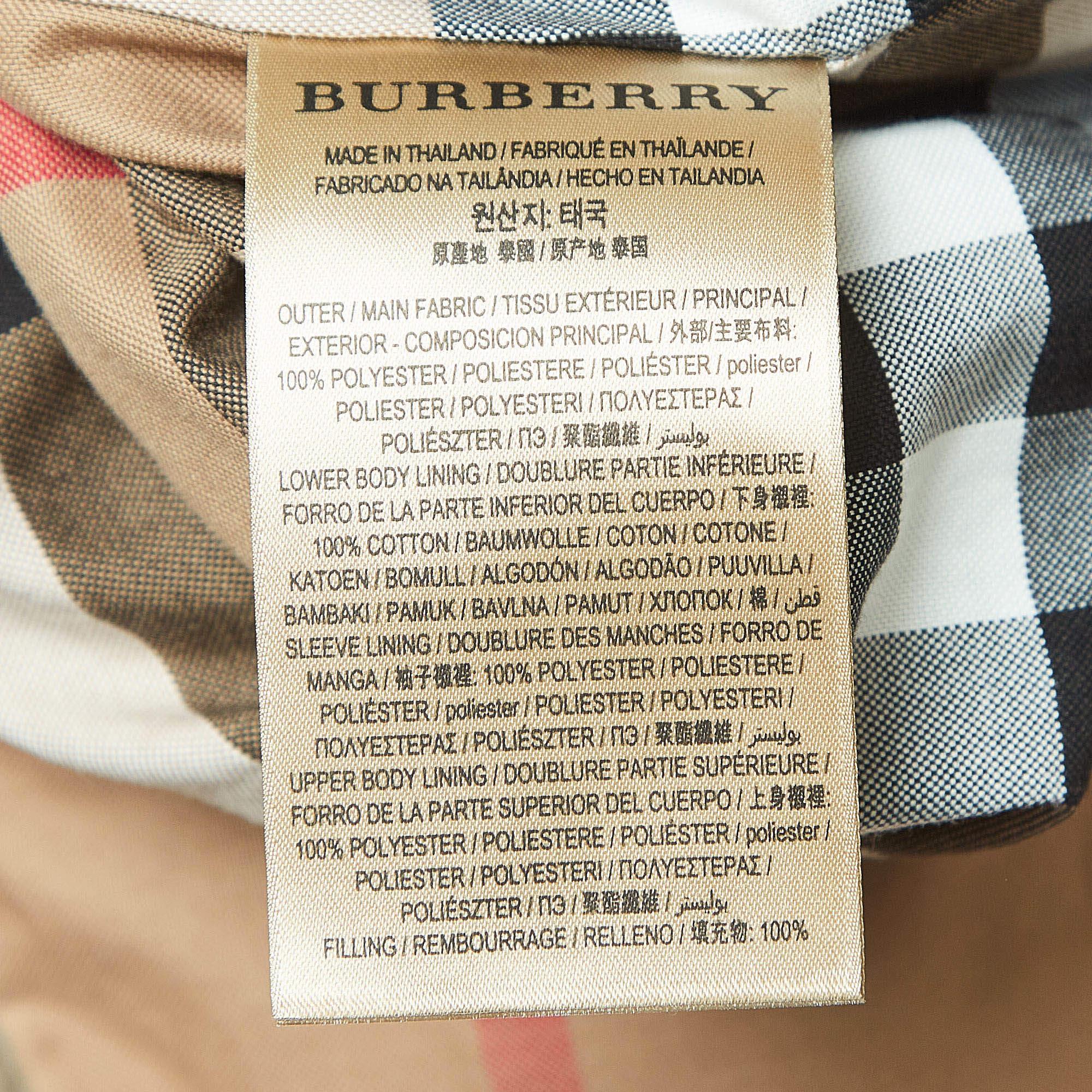 Burberry Brown Synthetic Detachable Hood Double Breasted Trench Coat M In Excellent Condition In Dubai, Al Qouz 2