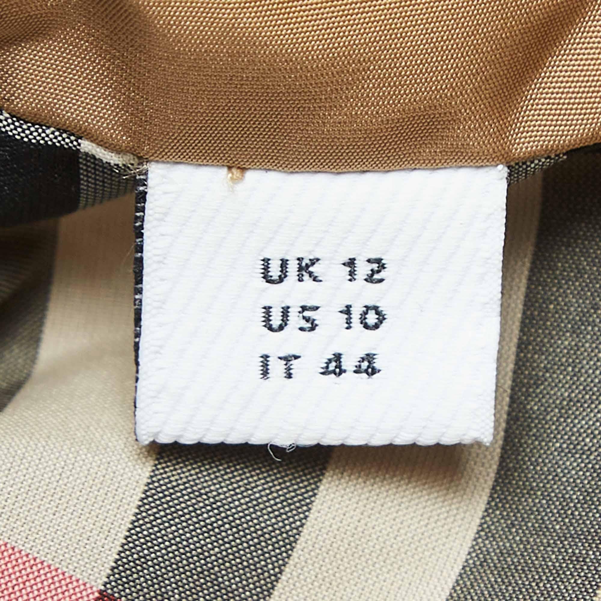 Burberry Brown Synthetic Detachable Hood Trench Coat M 1