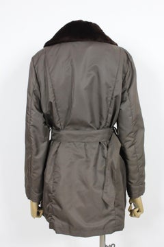 Burberry Brown Vintage Double Breasted Trench Coat 90s