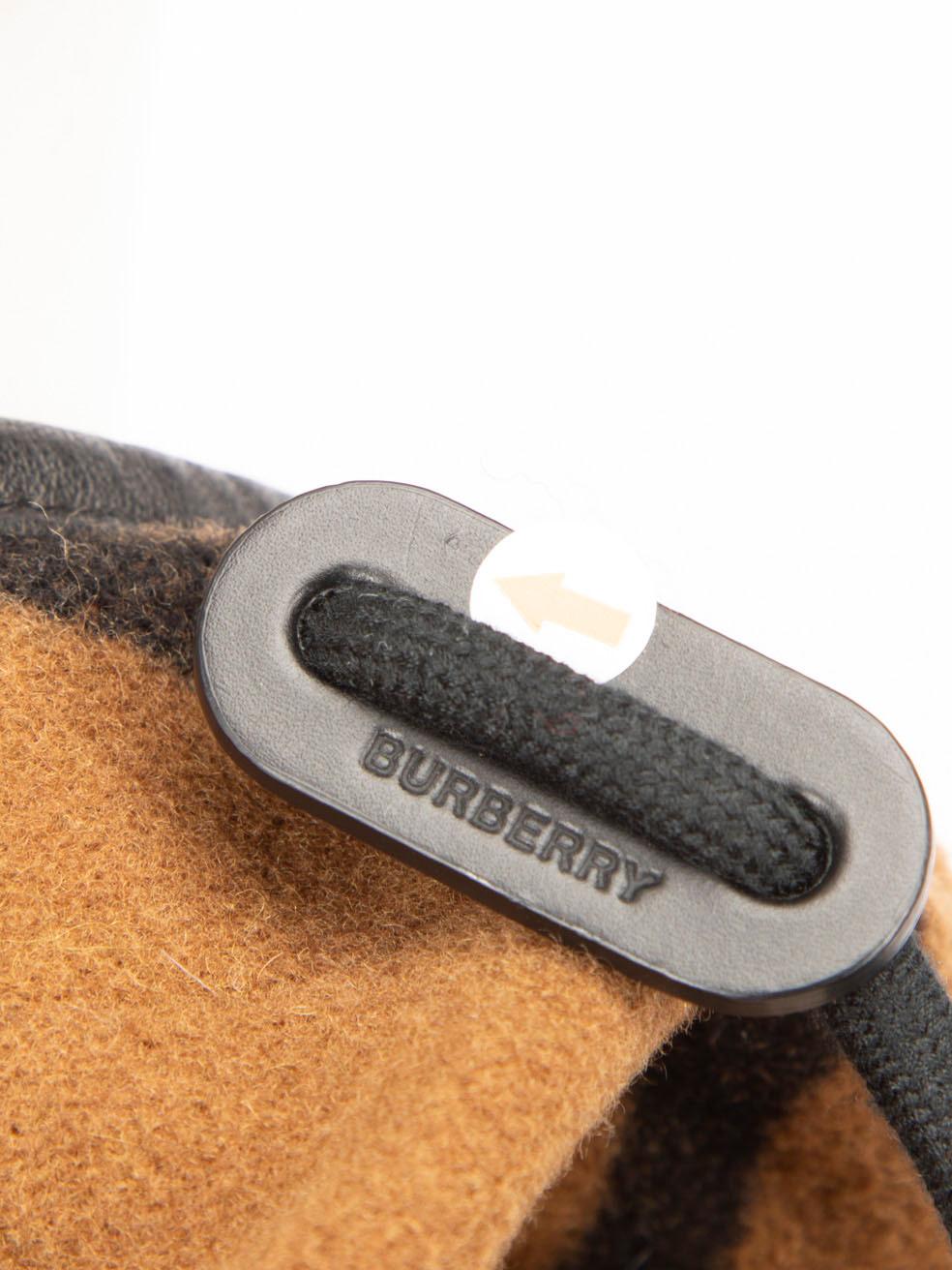 Burberry Brown Wool Striped Poncho Size S For Sale 2