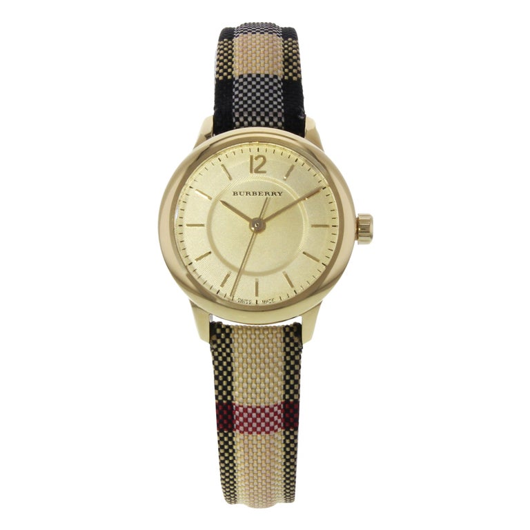 Burberry BU10201 Honey Dial Stainless Steel Gold Tone Quartz 