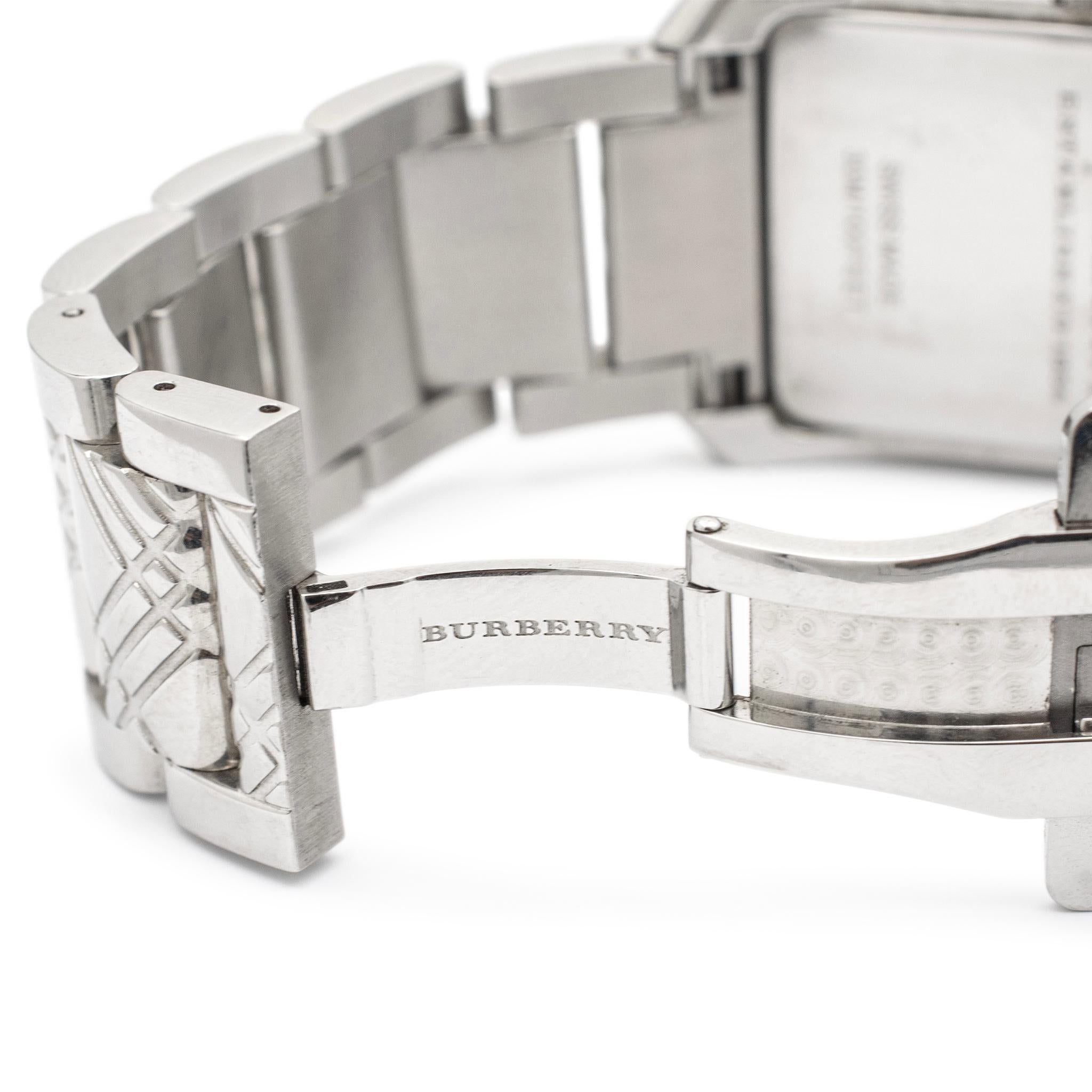 Burberry BU1097 Schwarzes Zifferblatt 38MM X 30MM Edelstahl Herrenuhr 2