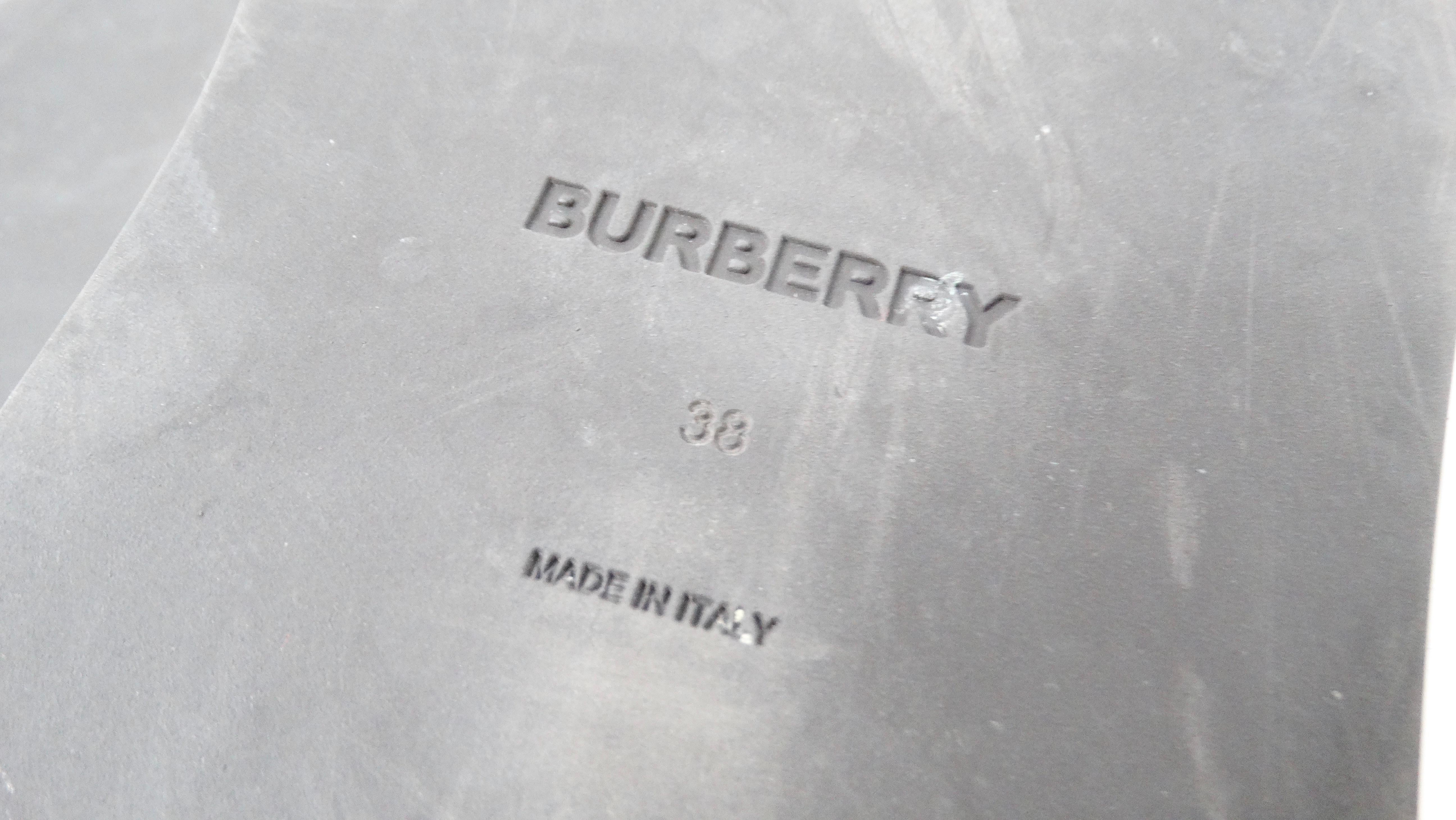 Burberry Buckingham Check Platform Slide Sandals (Sandales à plateforme) en vente 4