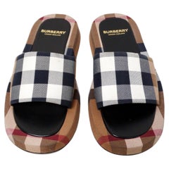 Burberry Buckingham Check - Sandali con plateau e scivolo