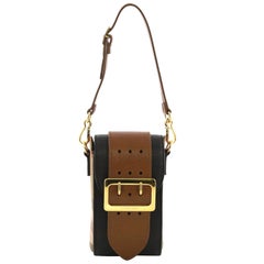 Burberry Buckle Belt Bag House Check and Leather Vertical