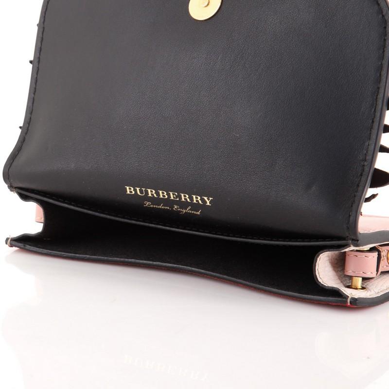 Burberry Buckle Chain Crossbody Bag Leather with Snakeskin and Applique M 1