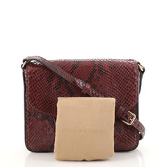 Burberry Buckle Flap Crossbody Bag Snakeskin Small