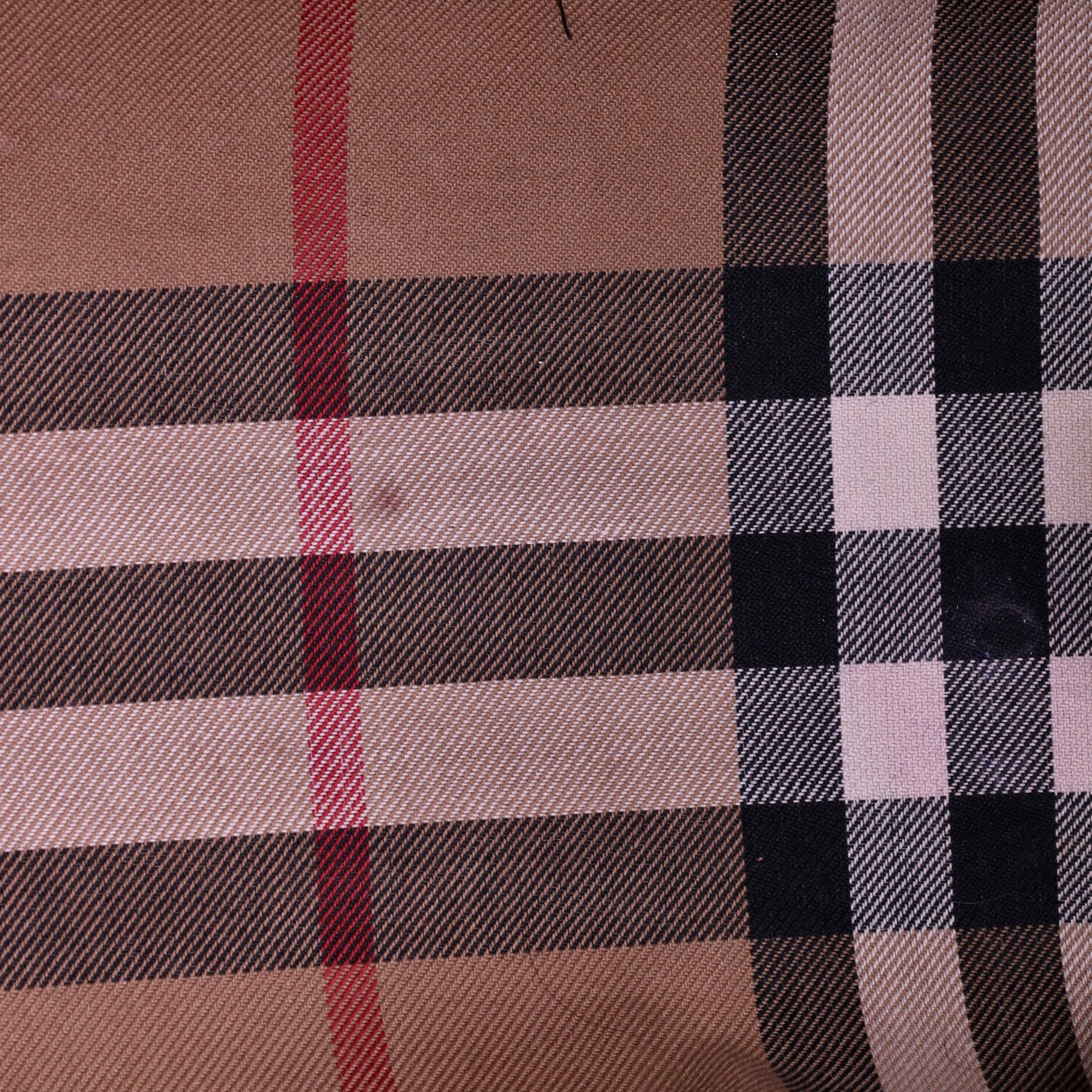 Red Burberry Buckle Tote Leather Medium