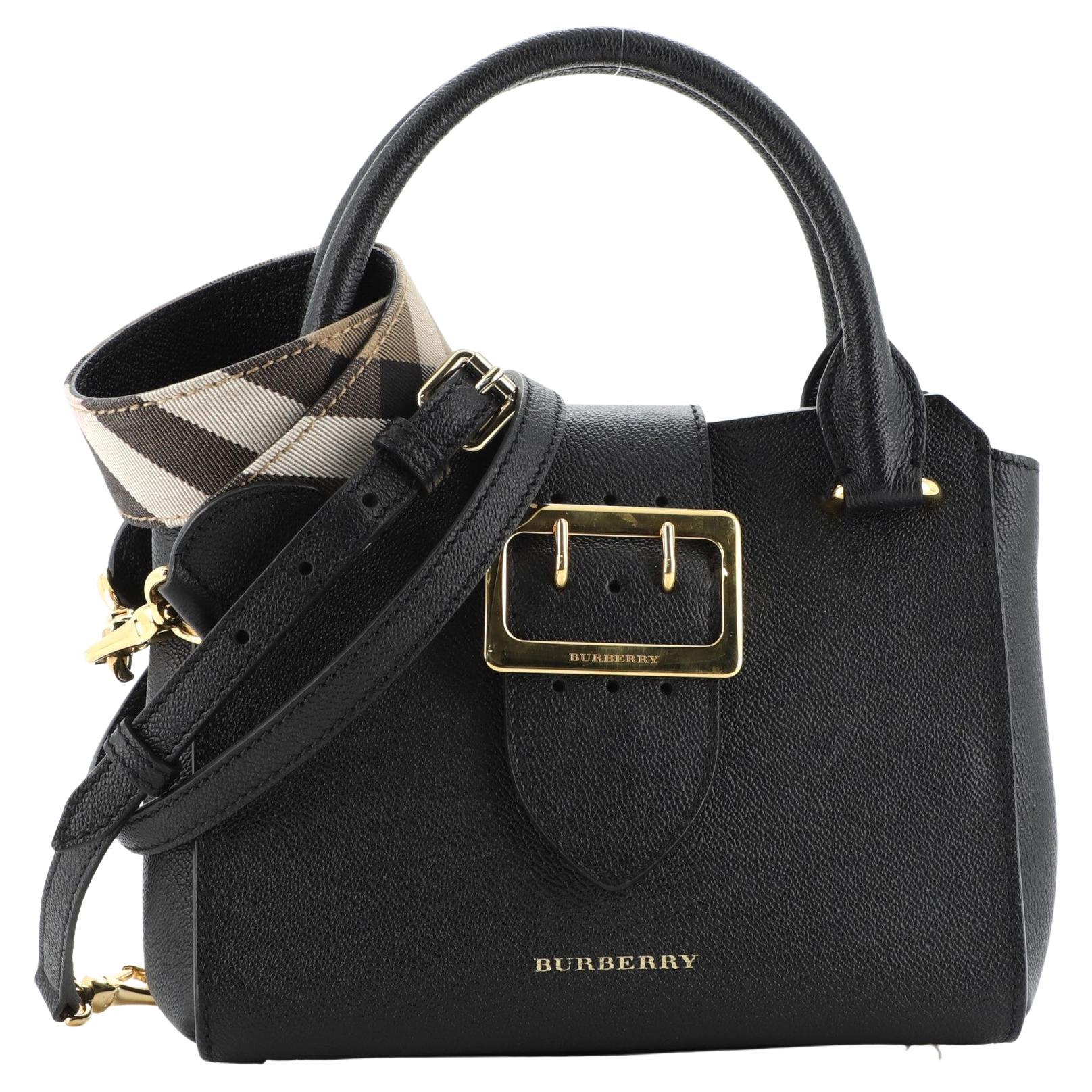 Burberry Buckle Tote Leather Small at 1stDibs