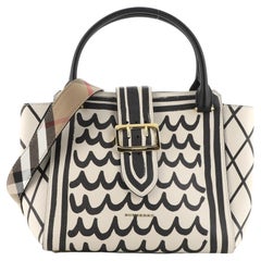 Burberry Buckle Tote Printed Leather Medium