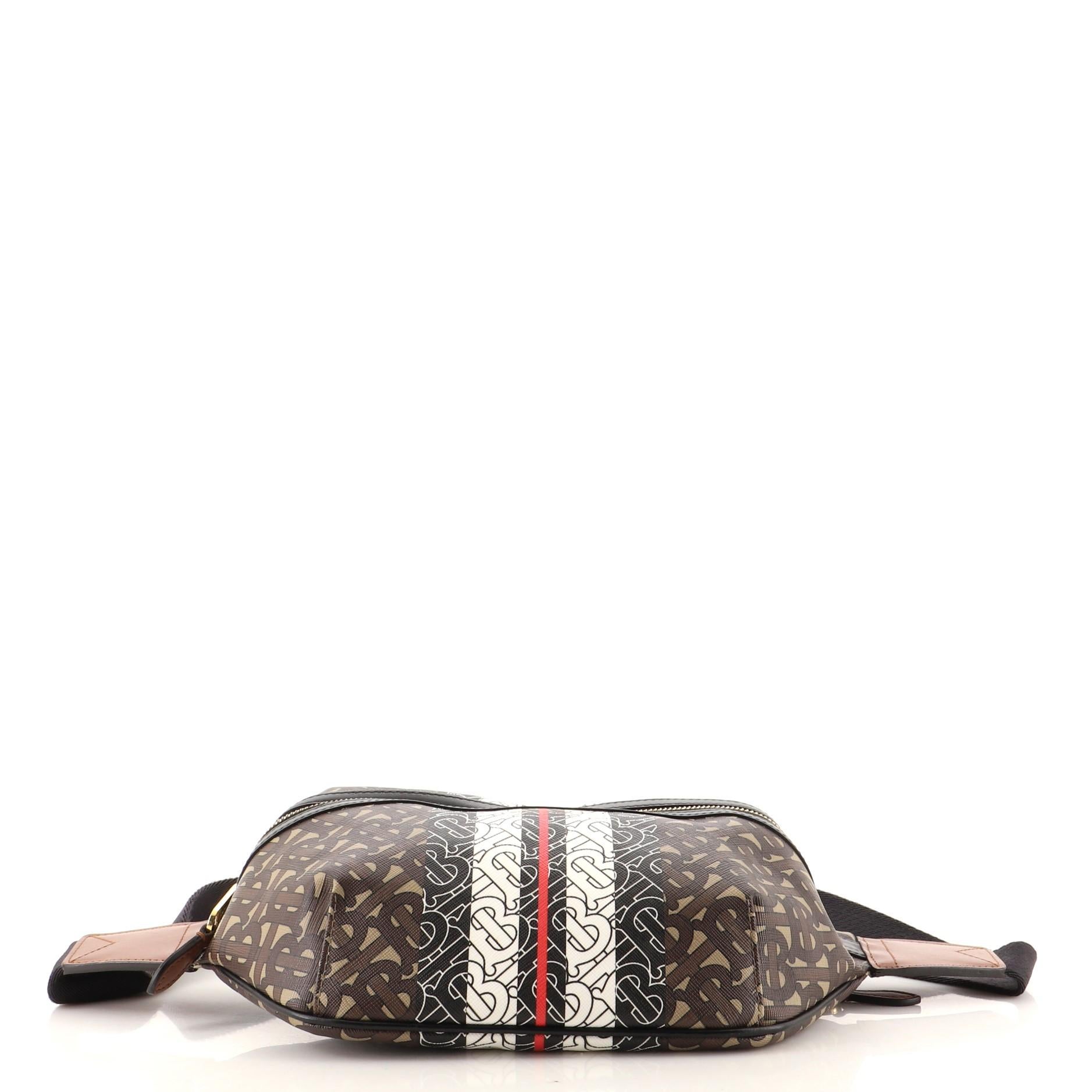 Burberry Bum Bag Monogram E-Canvas Medium In Good Condition In NY, NY