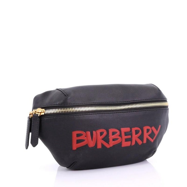 Burberry Bum Bag Printed Leather Medium For Sale at 1stdibs
