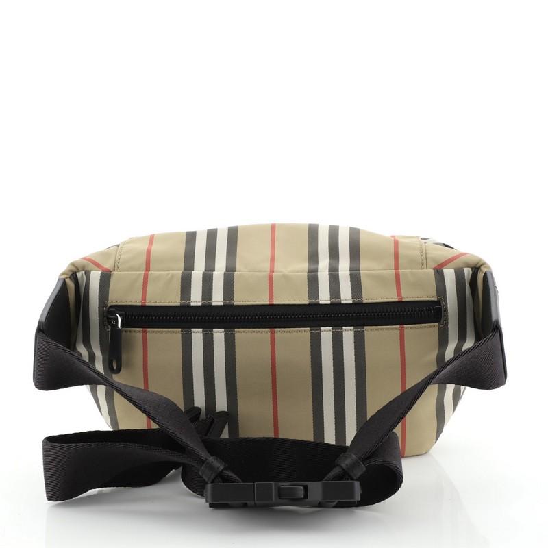 Gray Burberry Bum Bag Vintage Check Canvas with Nylon