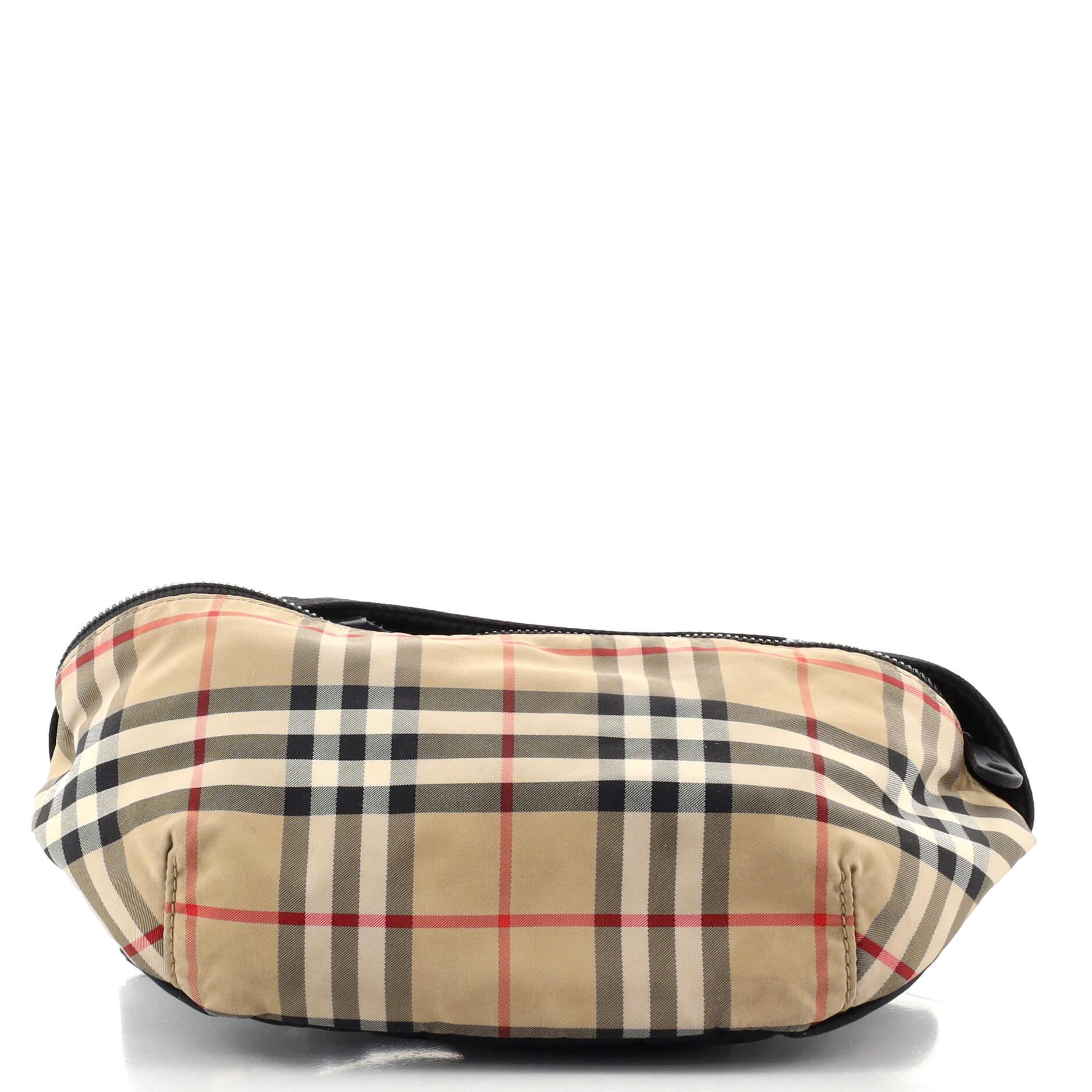 Burberry Bum Bag Vintage Check Canvas with Nylon In Good Condition In NY, NY