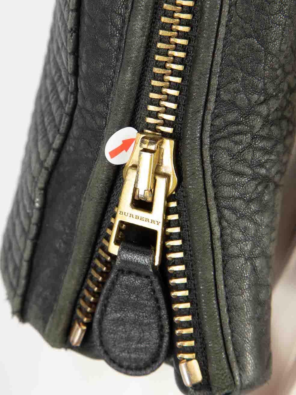 Burberry Brit Veste en cuir noir à double boutonnage Taille XS Pour femmes en vente