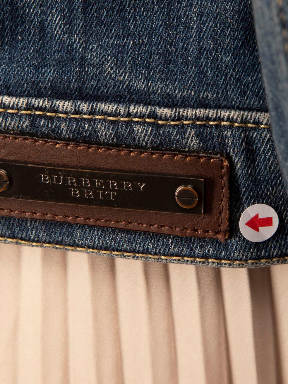 Women's Burberry Burberry Brit Blue Stone Washed Jacket Size XS
