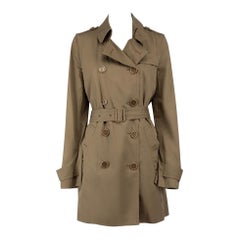 Burberry Burberry Brit Green Removable Layer Belted Trench Coat Size L