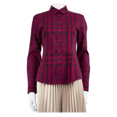 Burberry Burberry Brit Purple Tartan Pattern Shirt Size S