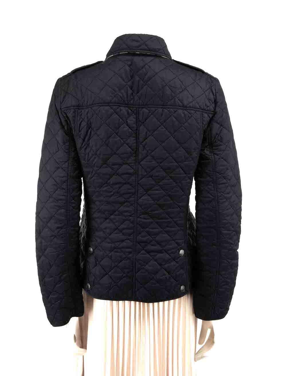 Burberry Burberry Brit Vintage Navy Kencott Quilted Jacket Size M In Good Condition In London, GB