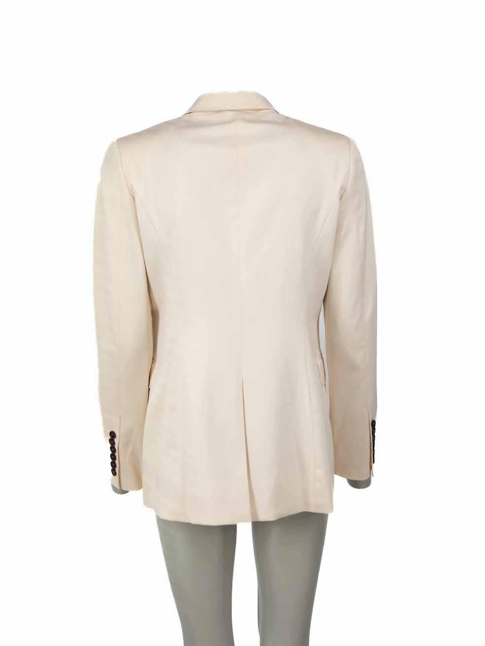 Burberry Burberry Prorsum Cream Wool Single Breast Blazer Size S In Excellent Condition For Sale In London, GB