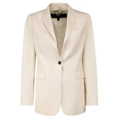 Used Burberry Burberry Prorsum Cream Wool Single Breast Blazer Size S