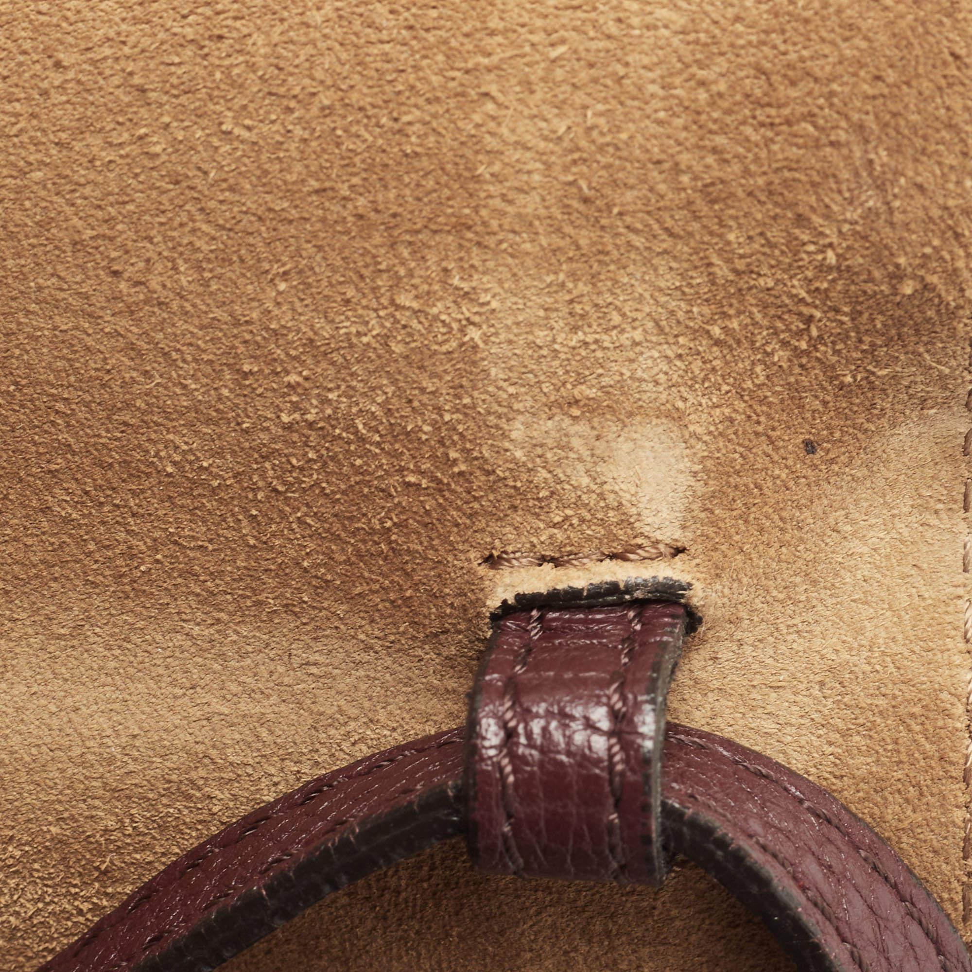 Burberry Burgundy House Check Canvas and Leather Macken Crossbody Bag 11