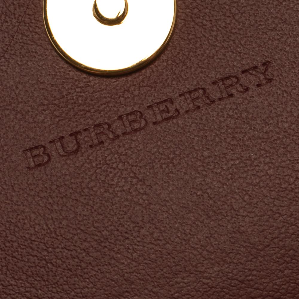 Burberry Burgundy Leather Henley Wallet on Chain 2