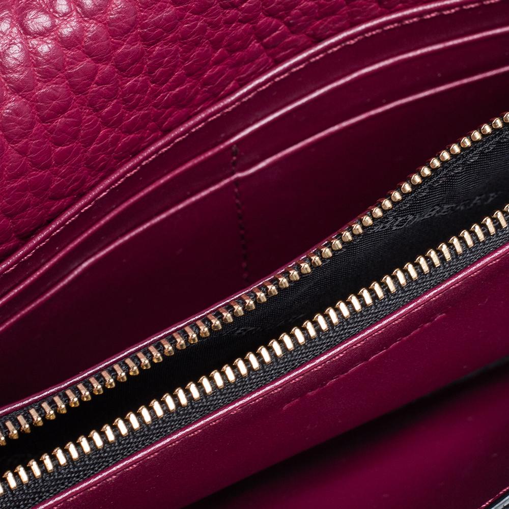 Burberry Burgundy Leather Madison Wallet on Chain 2