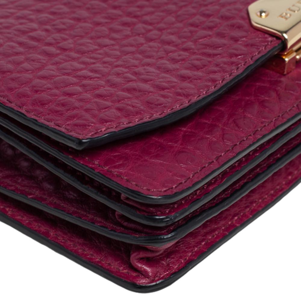 Women's Burberry Burgundy Leather Madison Wallet on Chain