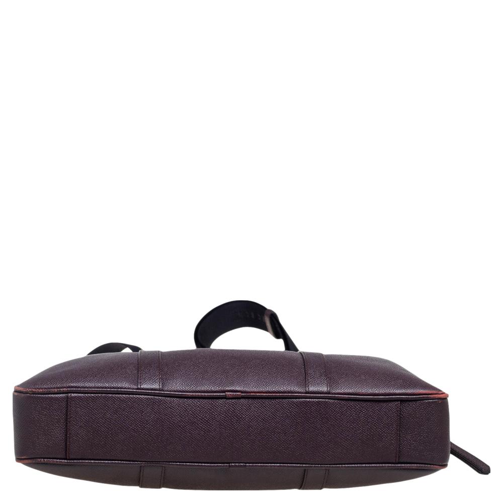 Burberry Burgundy Leather Newburg Briefcase 2