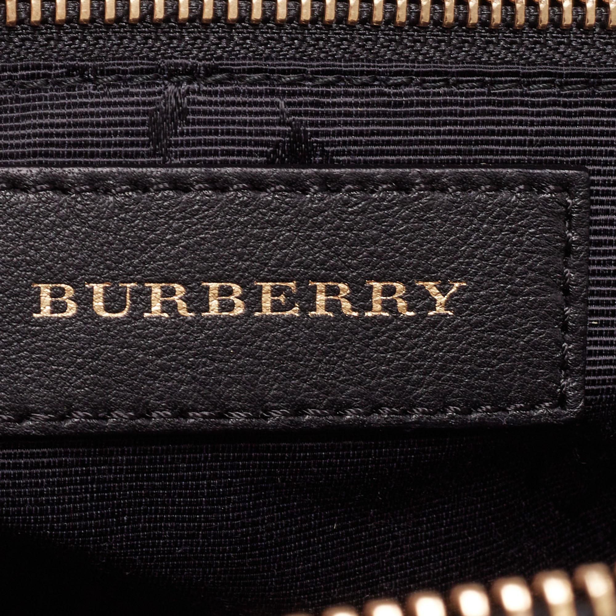 Women's Burberry Burgundy Leather Orchard Bowling Bag