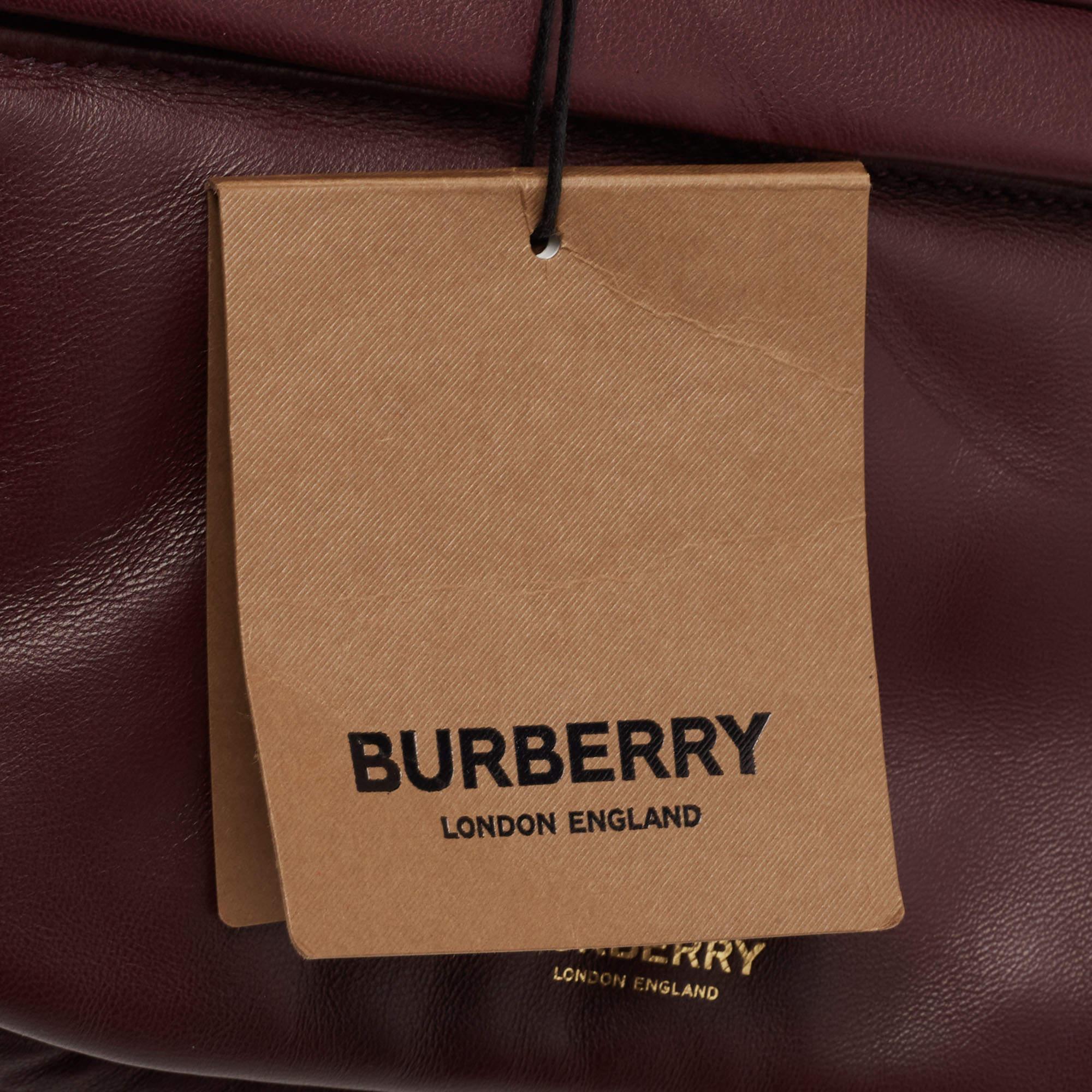 Burberry Burgundy Leather Small Olympia Shoulder Bag 7