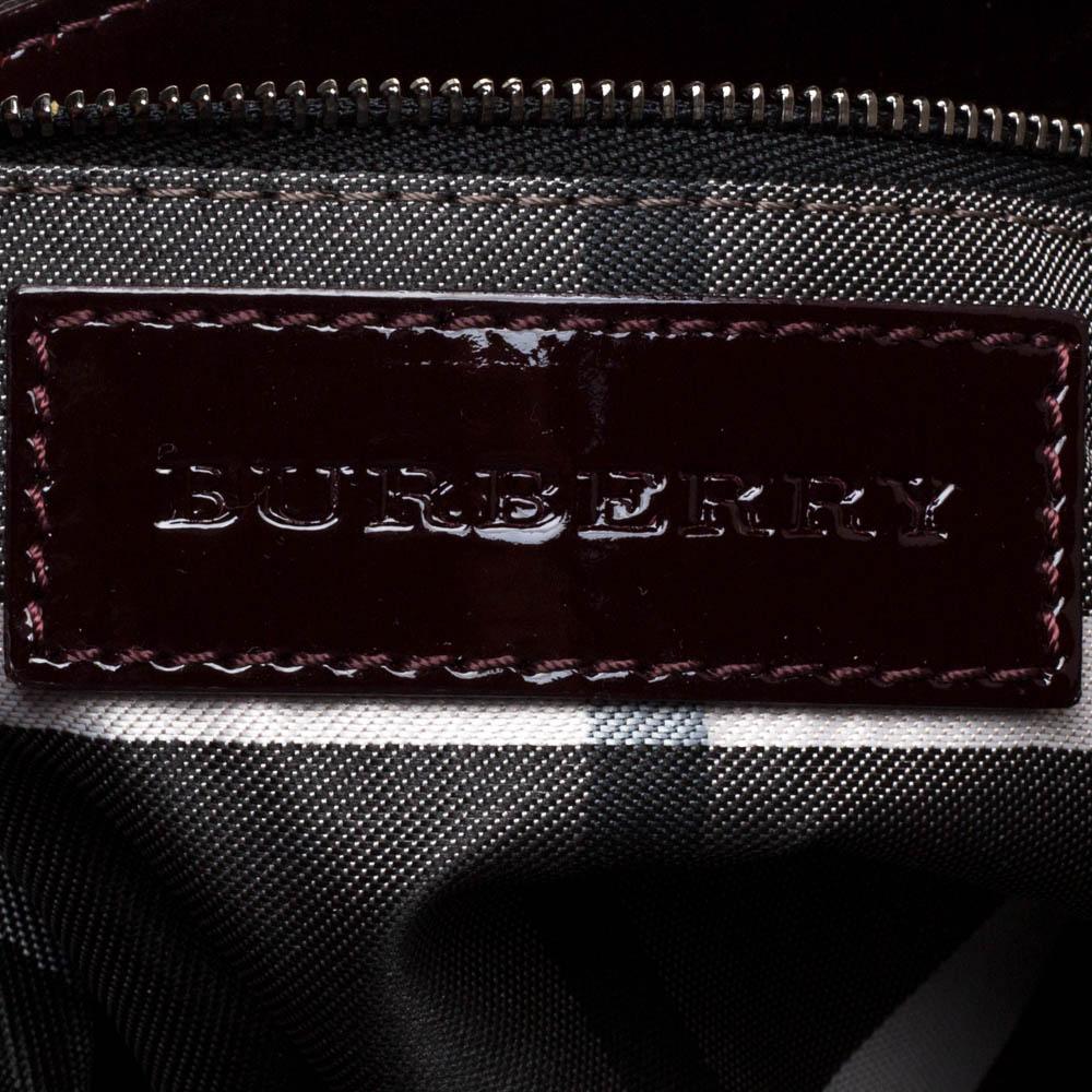 Burberry Burgundy Gestepptes Lackleder Healy Tote 7