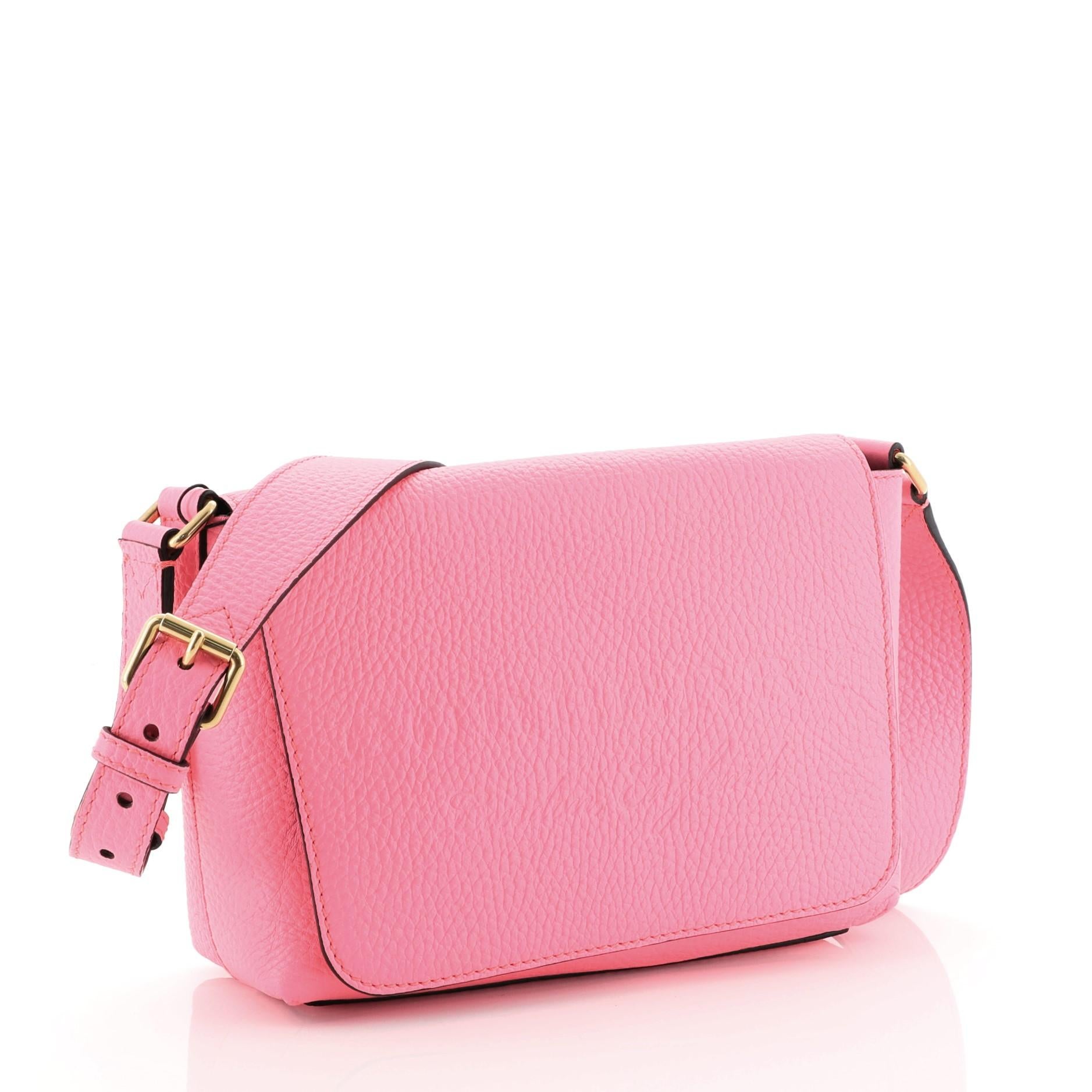 Pink Burberry Burleigh Crossbody Leather Small