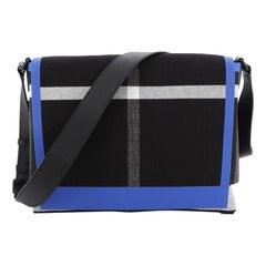 Burberry Burleigh Messenger House Check Canvas Medium