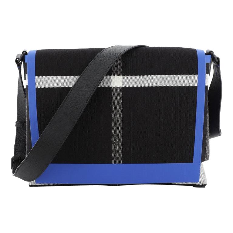 Burberry Burleigh Messenger House Check Canvas Medium at 1stDibs