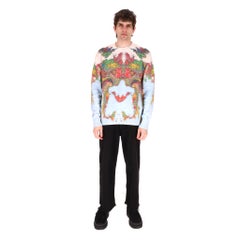 Burberry Burly Map Print Cotton Knitted Jumper