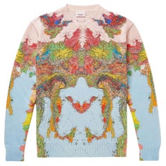 Burberry Burly Map Print Cotton Knitted Jumper
