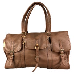 BURBERRY by Christopher Bailey Sac messager en cuir grainé texturé Brown