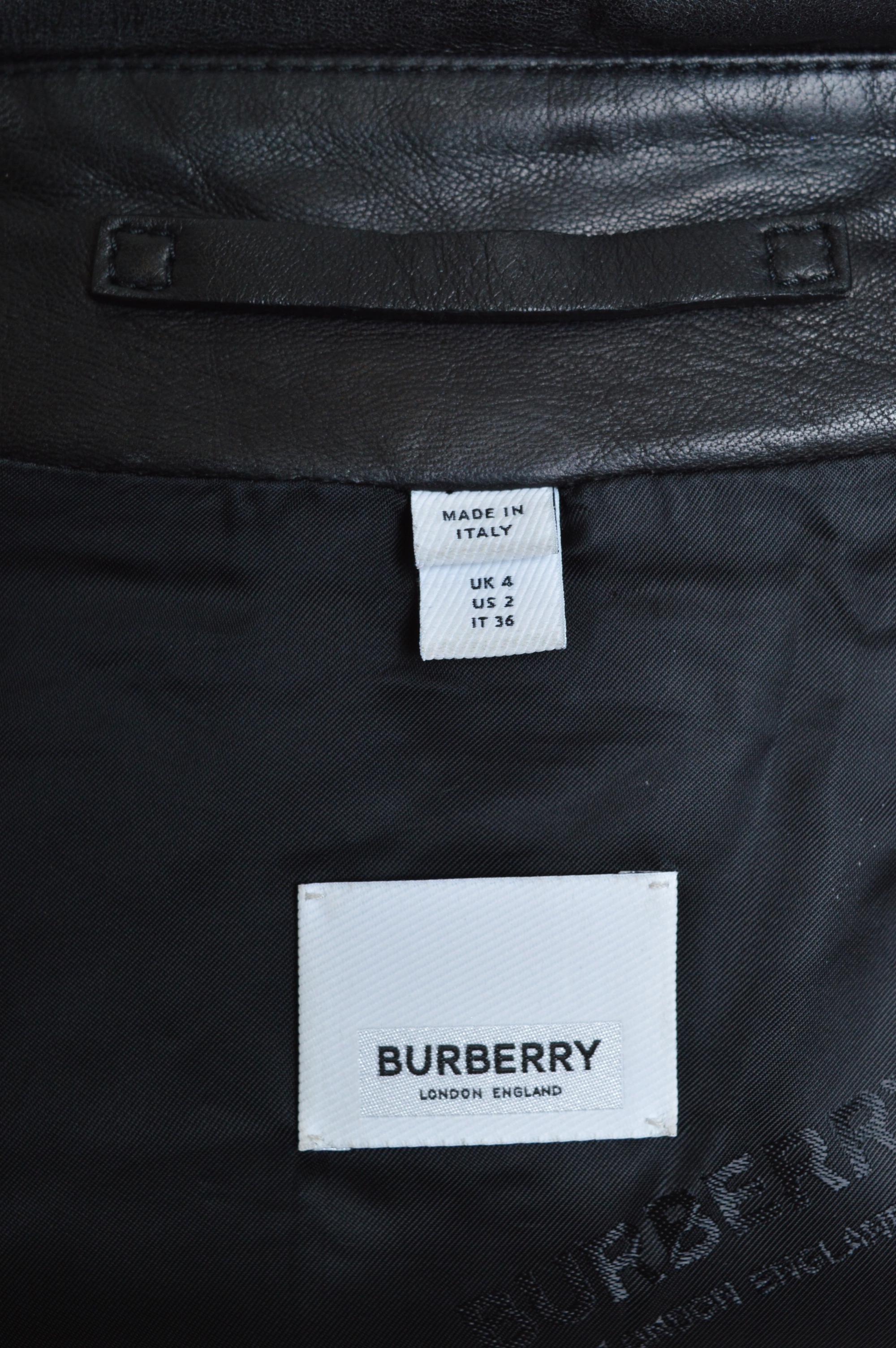 Burberry by Ricardo Tisci Lamb skin leather Bomber Jacket For Sale 13