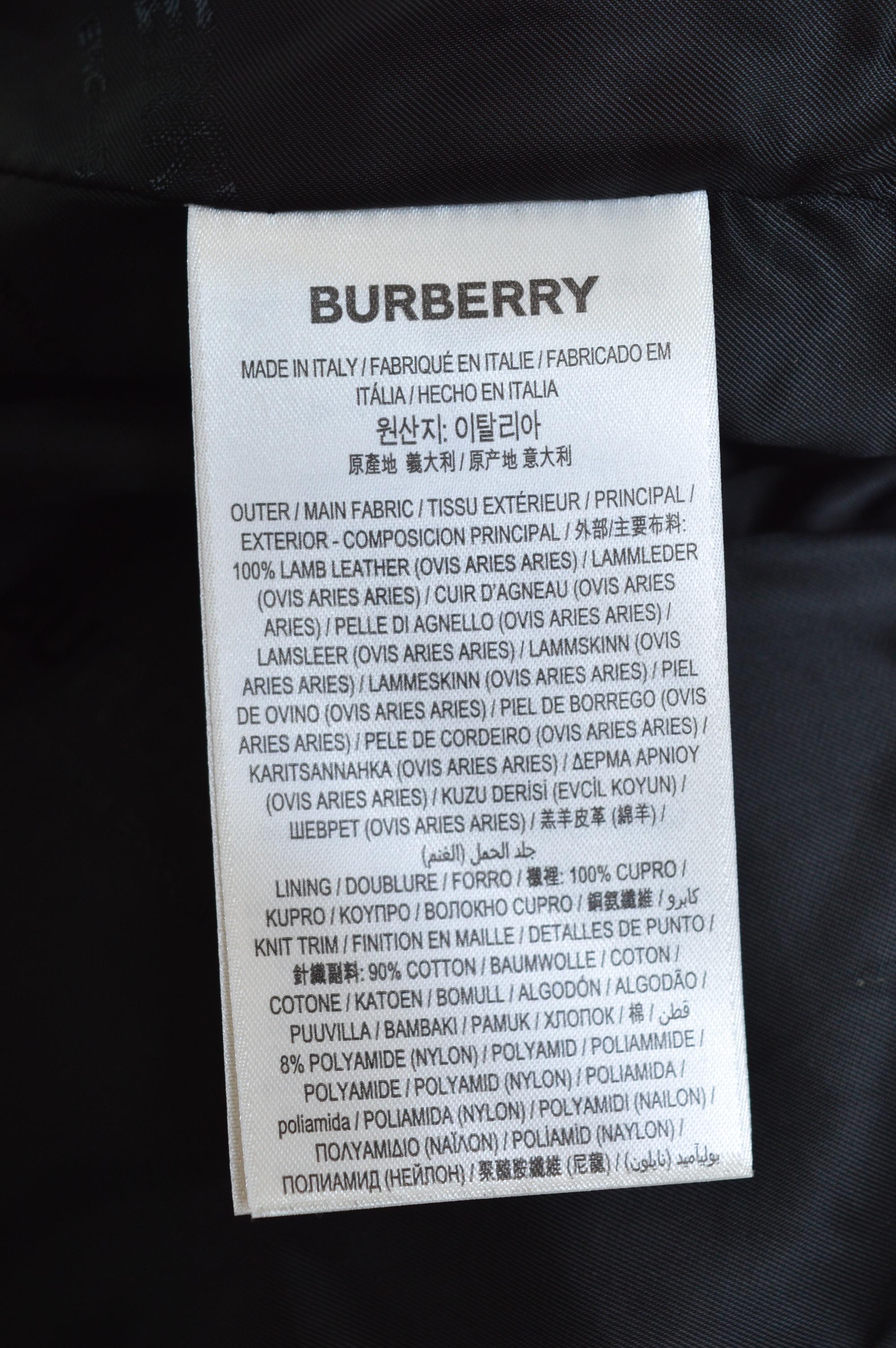 Burberry by Ricardo Tisci Lamb skin leather Bomber Jacket For Sale 15