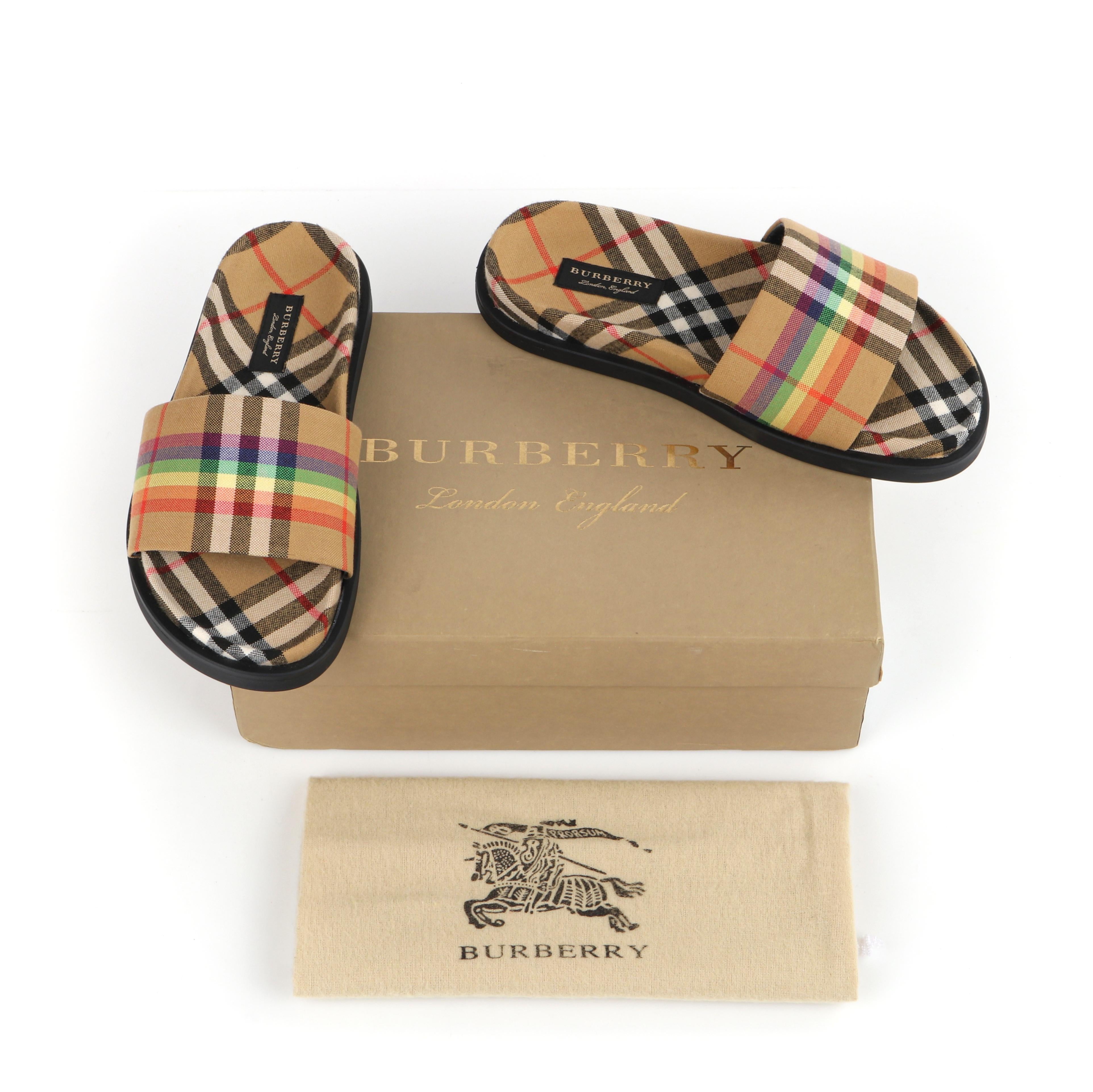 Burberry slides rainbow 2025