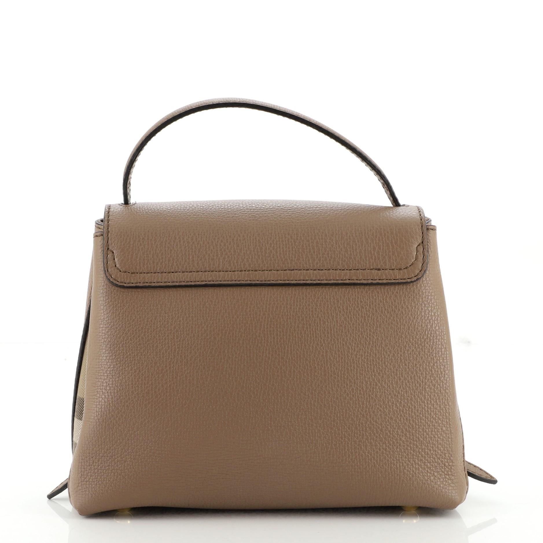 Burberry Camberley Top Handle Tasche aus Leder (Braun)