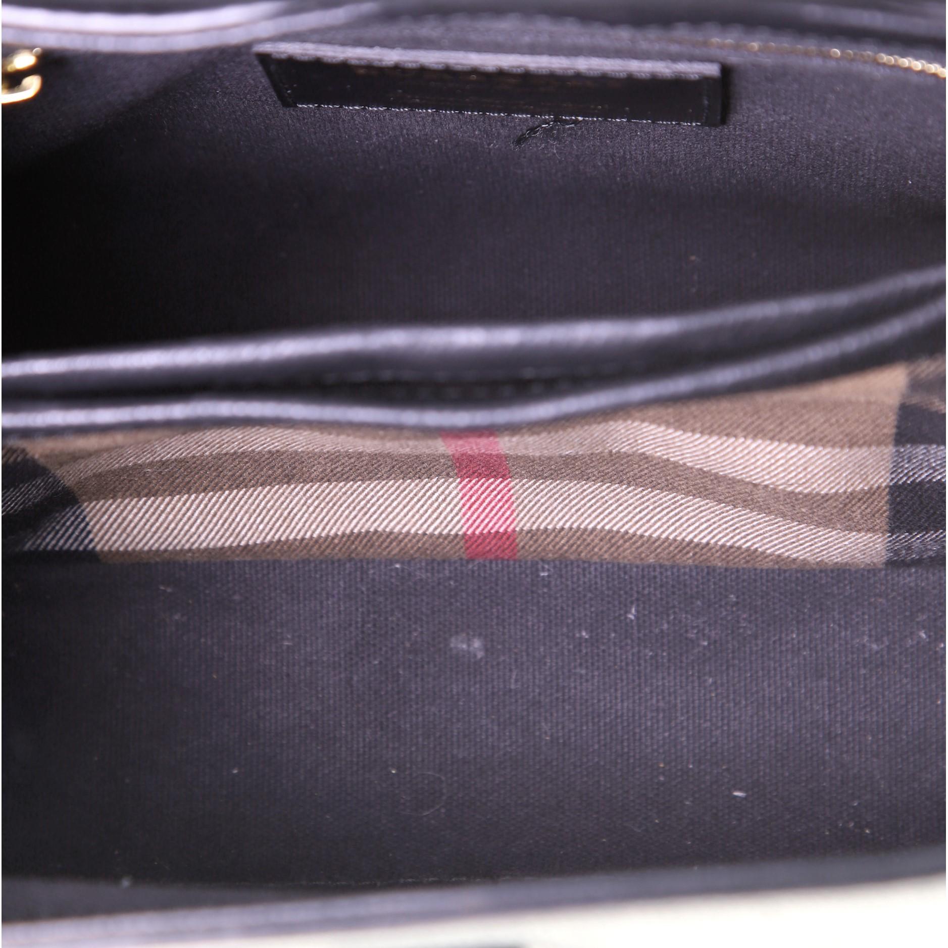 Black Burberry Camberley Top Handle Bag Leather Small
