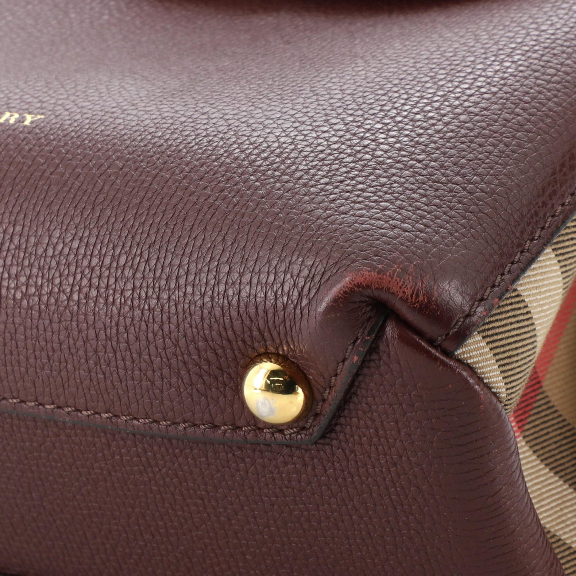 Black Burberry Camberley Top Handle Bag Leather Small